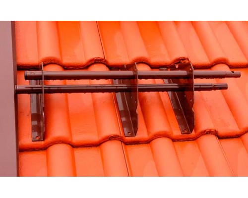 Снегозадержатель трубчатый для цементно-песчаной черепицы Забудова, ПРЕСТИЖ, оцинкованный (3м)