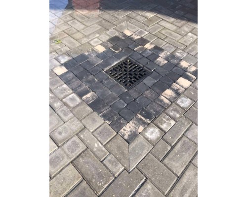 Тротуарная плитка  Кирпичик Серая